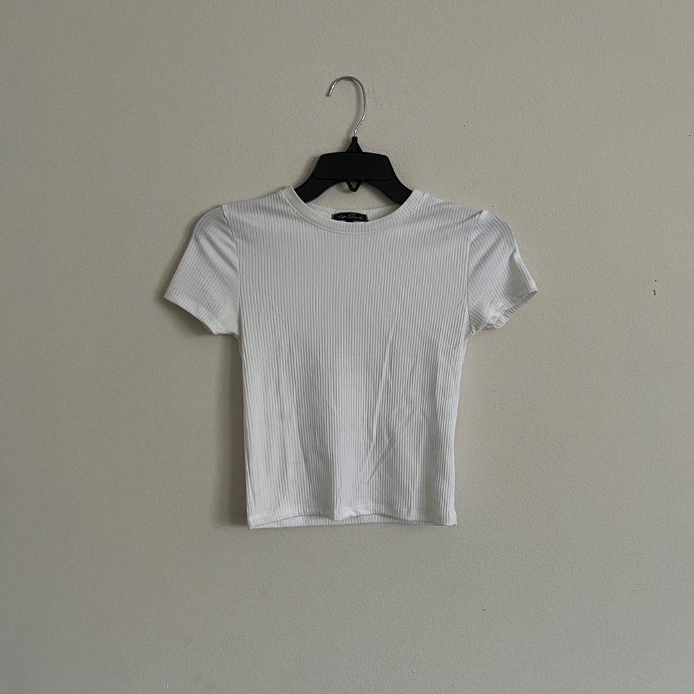 white crop top